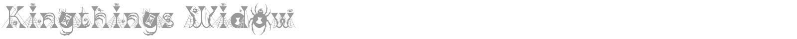 Kingthings Widow font preview